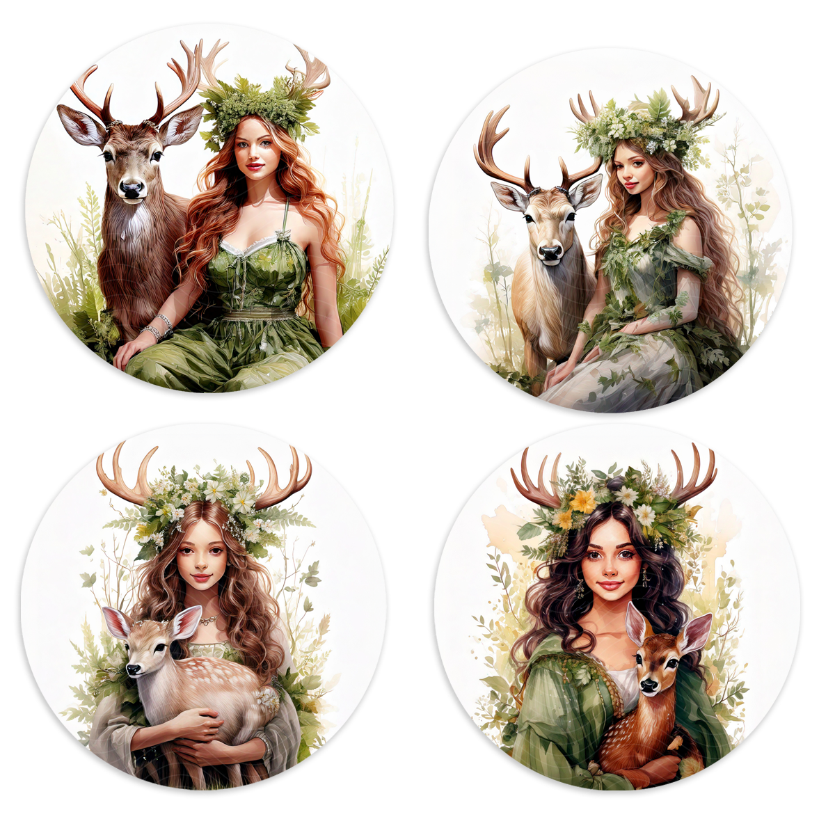 Forest Fae and Deer Spirit