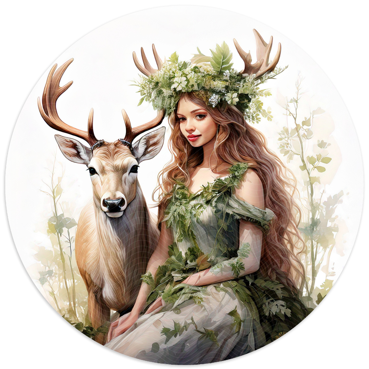 Forest Fae and Deer Spirit