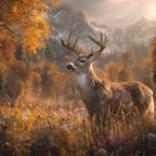 Antlered Sentinel – Keeper of the Fall