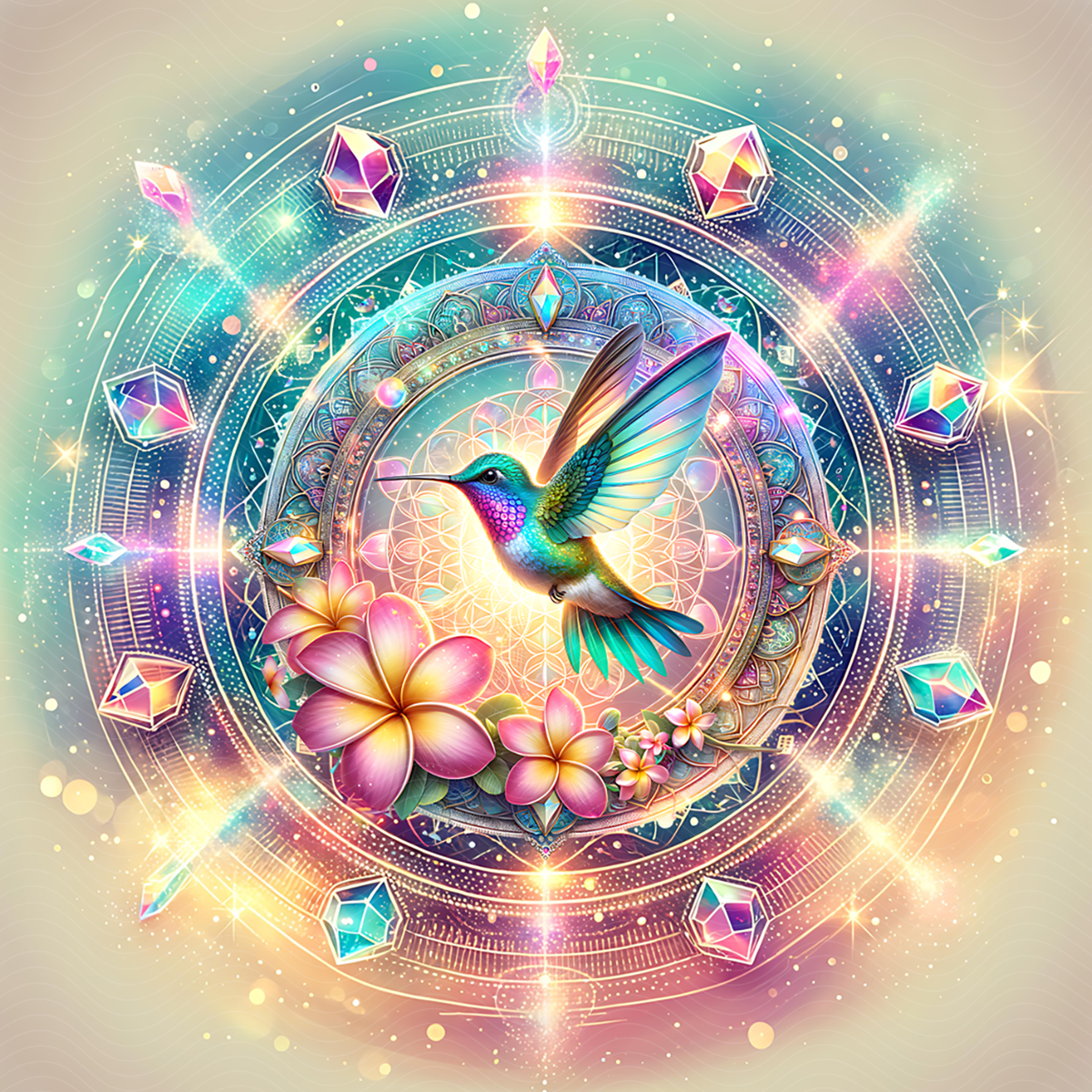 Celestial Hummingbird Mandala